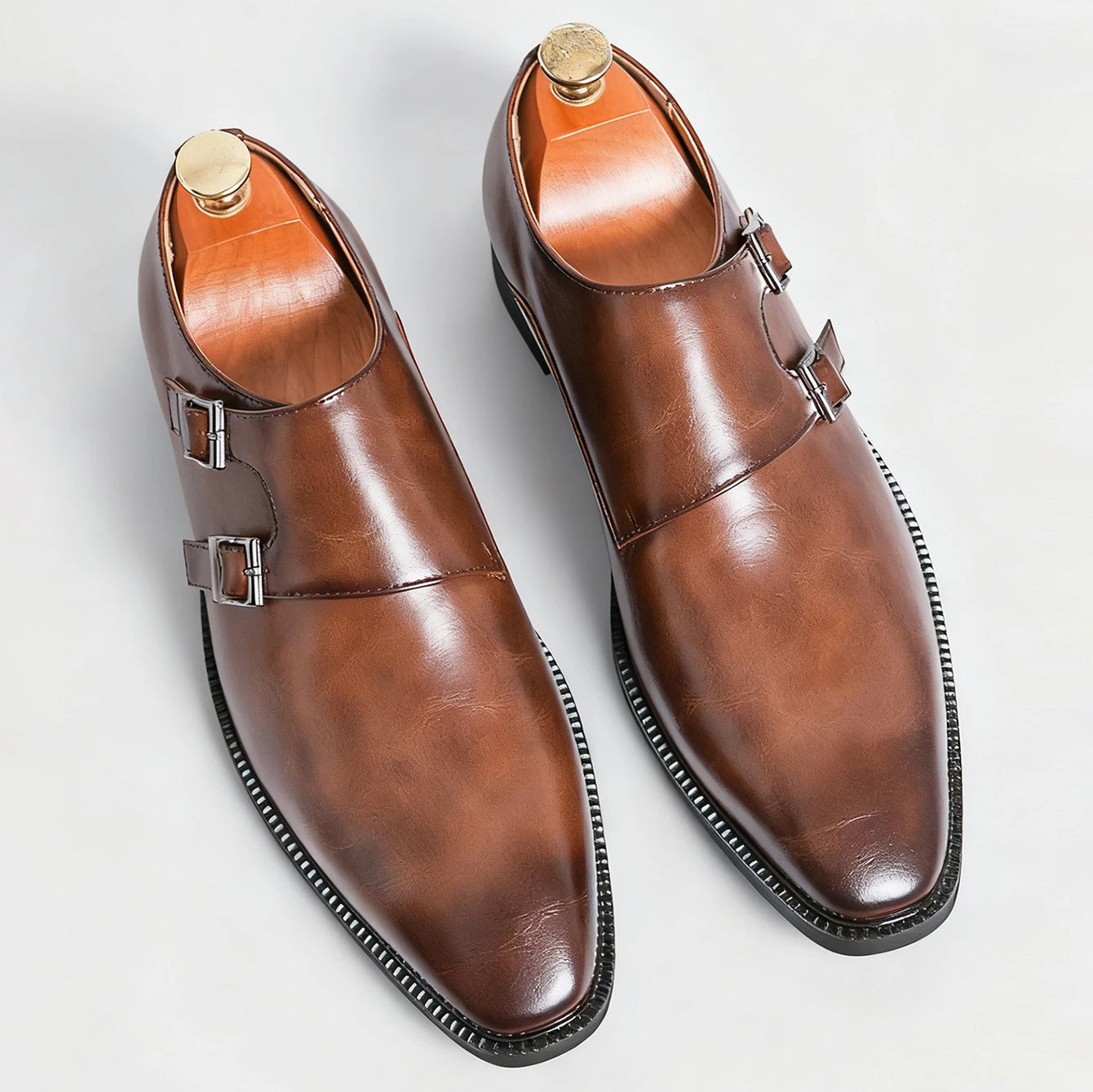 Oxford Monk-Strap Homme Bout Pointu Style Rétro | Business Mariage EU 38-46