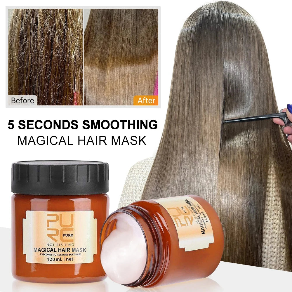 Masque Capillaire Magique PURC à l’Huile d’Argan | Réparation Intense | 60ml & 120ml – CLEVI Paris
