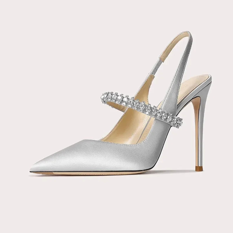 Sandales femme à chaîne et talon fin – CLEVI Paris
