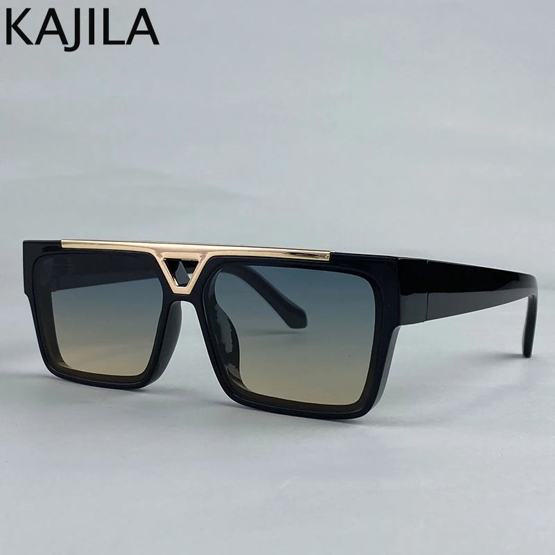 Lunettes de Soleil Oversize Carrées Steampunk Homme – Polarisées ou Dégradées UV400 Catégorie 3 Style Vintage Punk – CLEVI Paris
