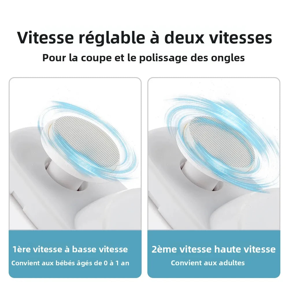 Coupe-Ongles Électrique Sécurité USB-C – Lumière LED – Bébé, Enfant & Adulte – CLEVI Paris