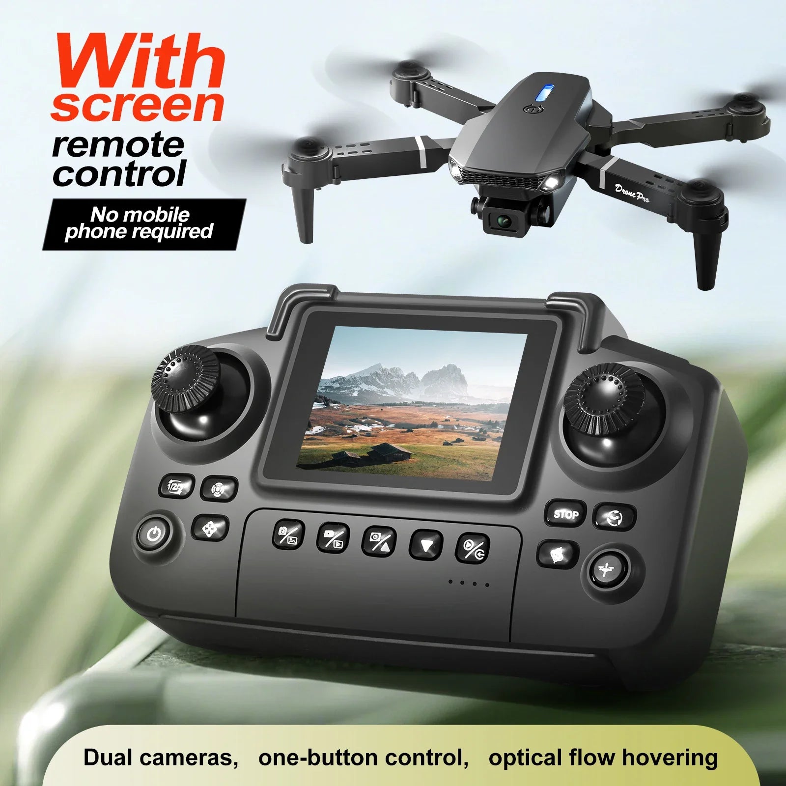 Drone E99 PRO 8K Double Caméra – Écran Télécommande, GPS, Brushless, Garde-Hélices & 12 Min de Vol – CLEVI Paris