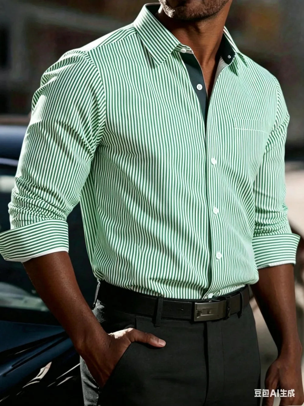 Chemise homme rayée élégante – CLEVI Paris