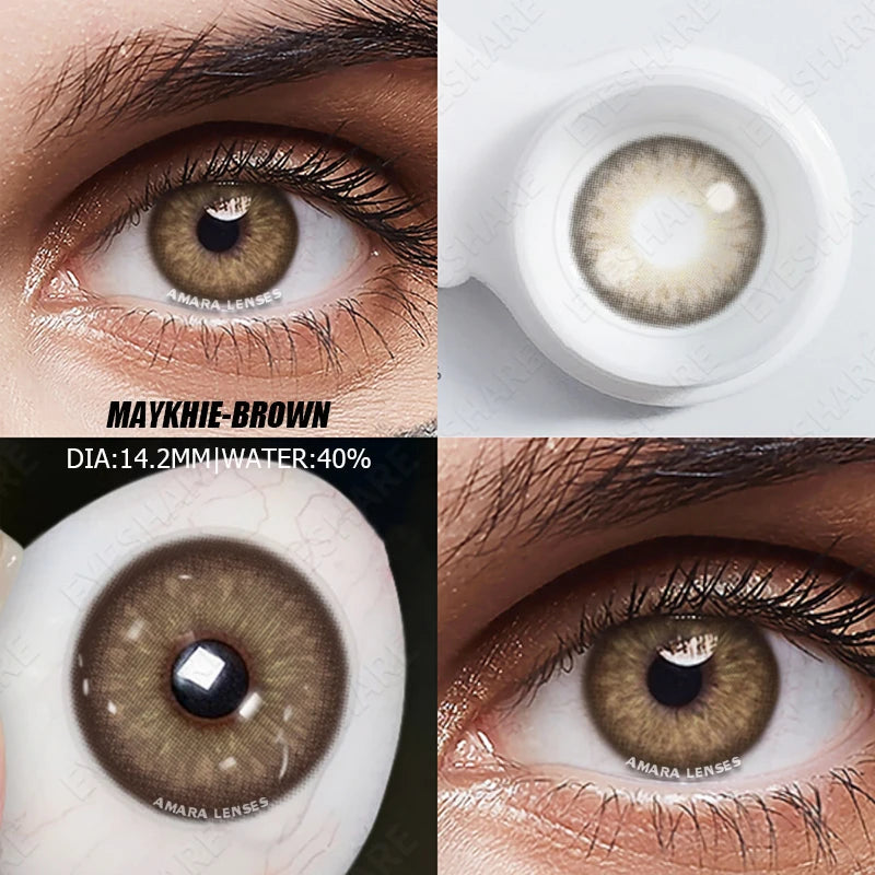 Lentilles de Contact Colorées AMARA | Collections RichGirl, Myakhie & Pattaya | Sans Correction | 1 Paire – CLEVI Paris