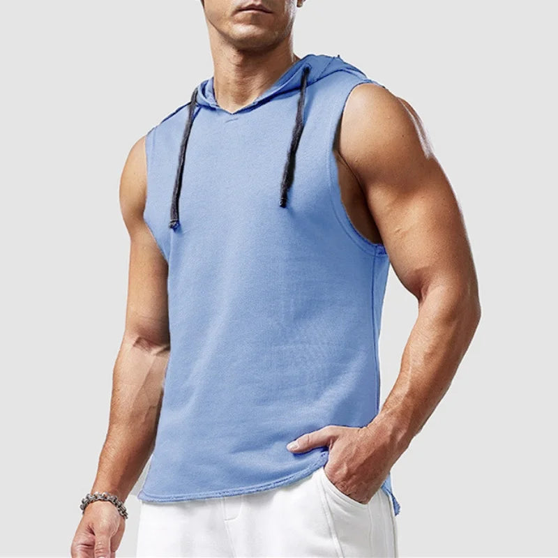Sweat-shirt sans Manches à Capuche Homme – Séchage Rapide, Slim Fit, Sport & Running, Tailles M-XXXL – CLEVI Paris