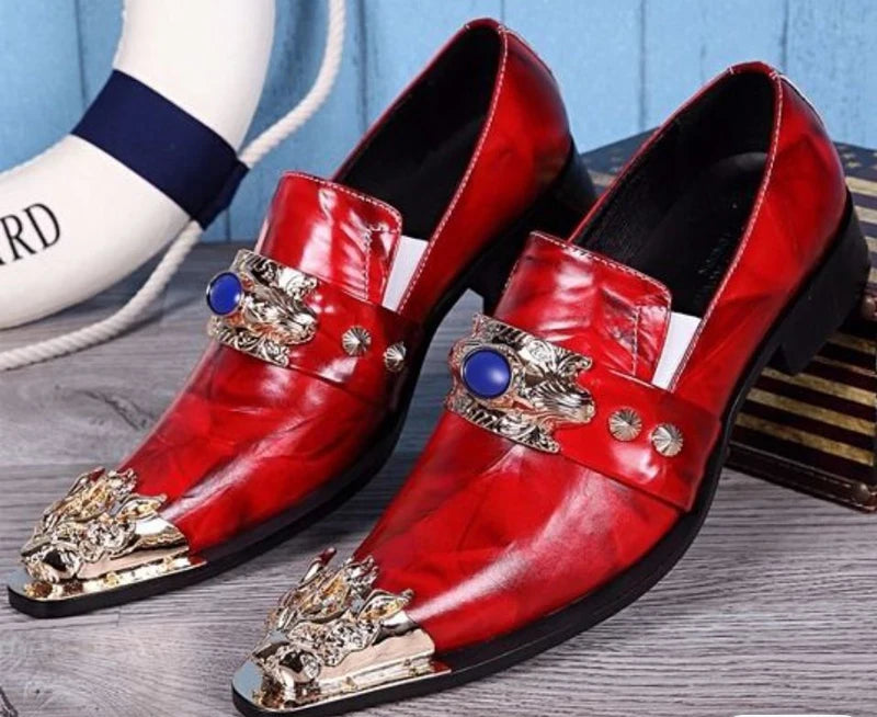 Mocassins Homme Luxe Oxford Slip-On – Bout Métallique, Cuir Suédé – CLEVI Paris
