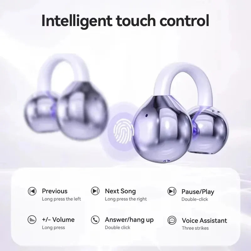 Écouteurs OWS Clip-Oreille LZHOKK M91 — Bluetooth 5.4, ENC, Son 9D, Charge Rapide Type-C | CLEVI Paris