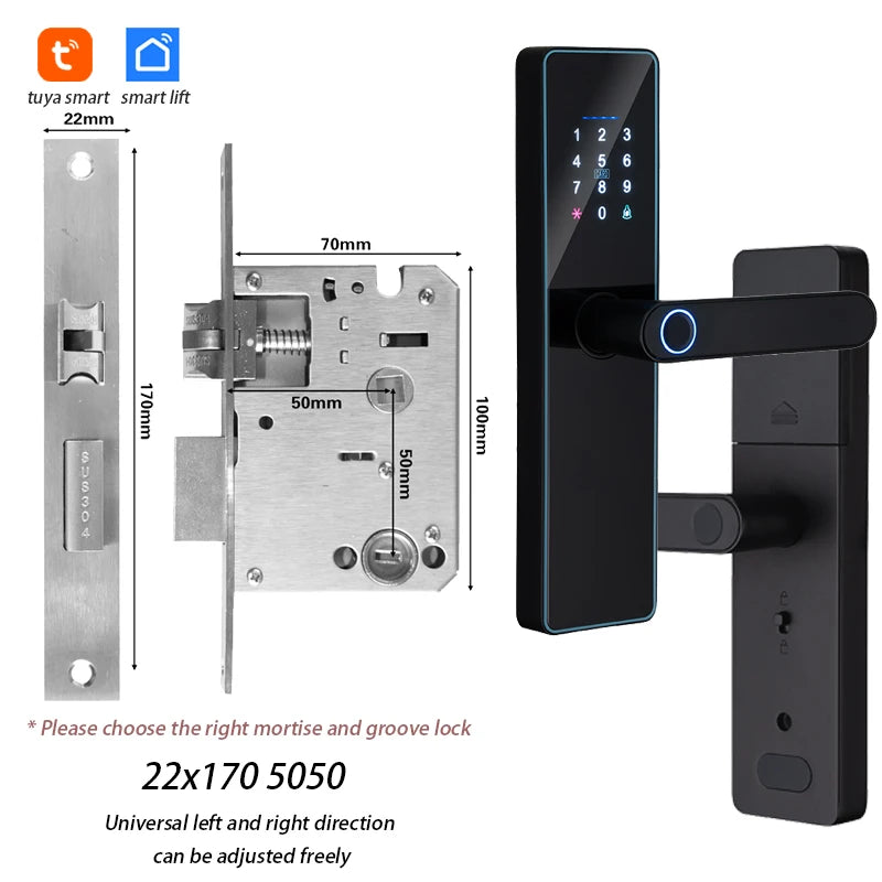 Serrure Connectée F21 Empreinte Digitale WiFi Tuya Intégré – CLEVI Paris