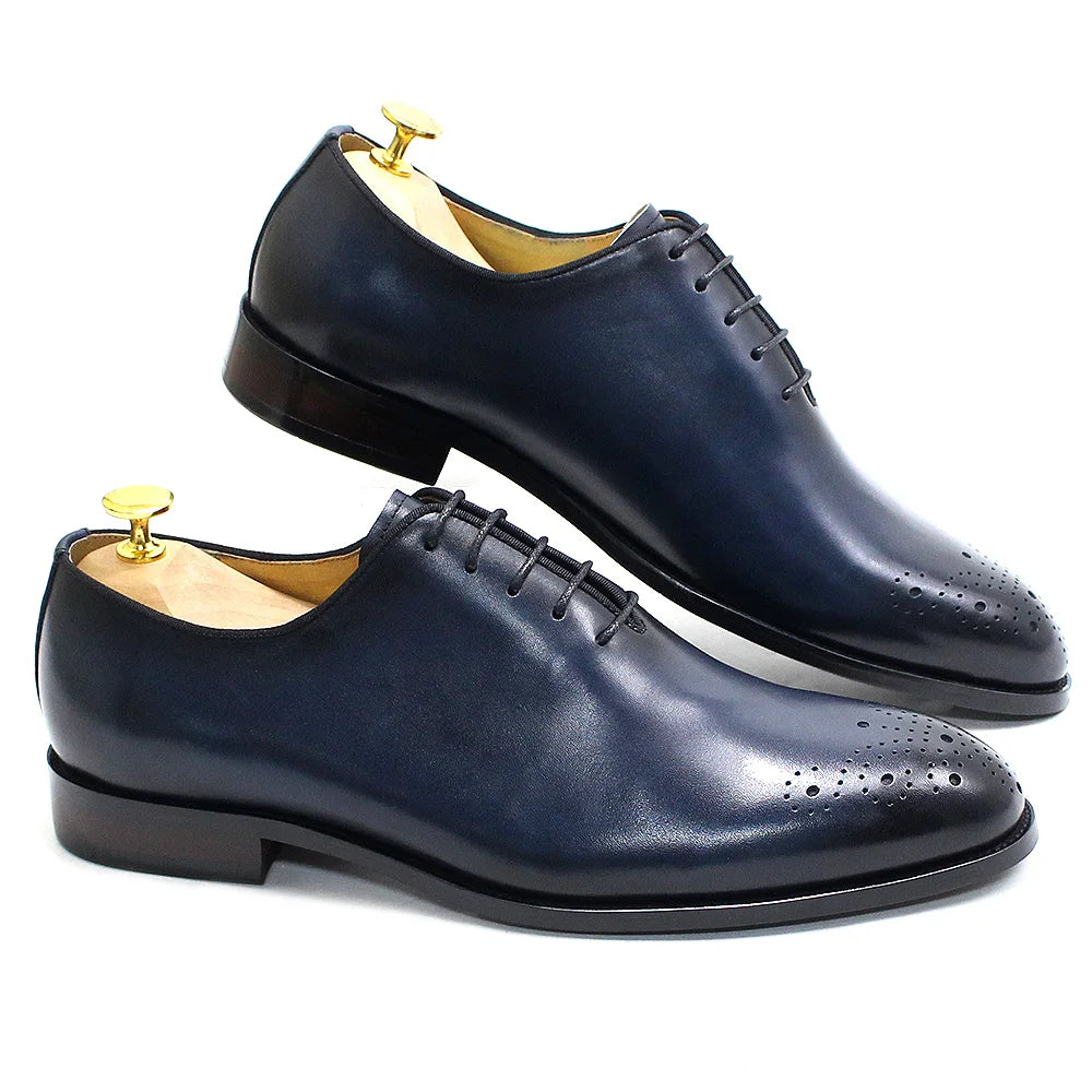 Oxford Whole-Cut Homme Style Italien Artisanal Cuir de Veau | Business Mariage US 6-13