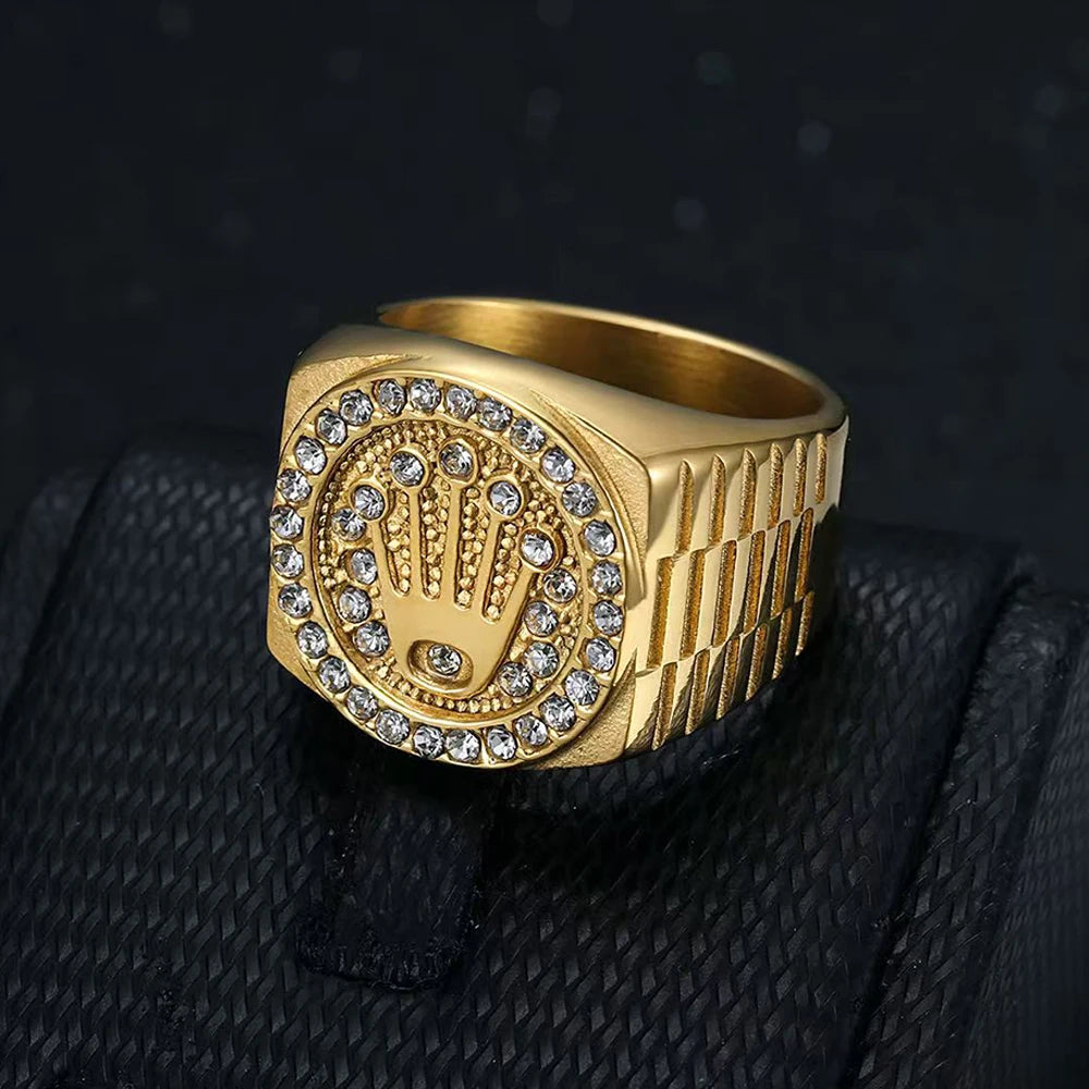 Bague Couronne Vintage Unisexe en Acier 316L – CLEVI Paris