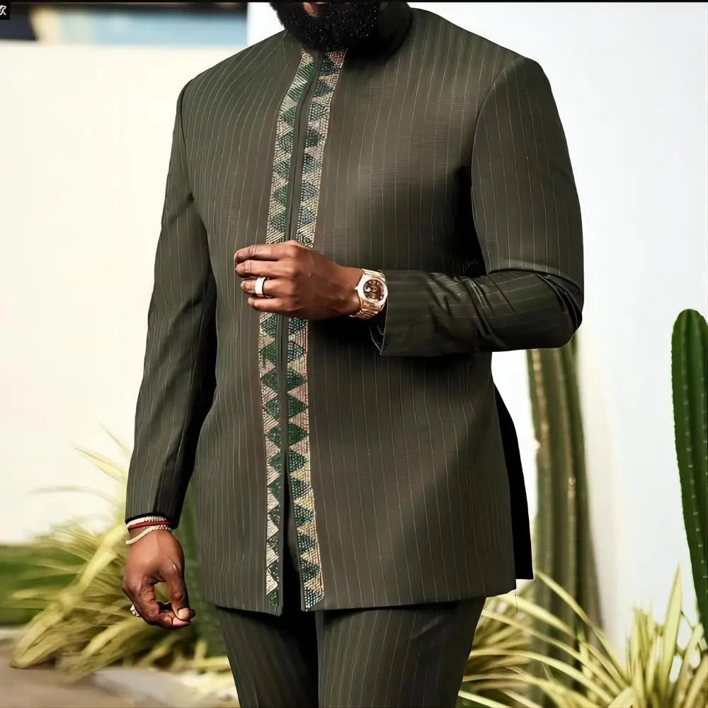 Ensemble Dashiki Homme Col Rond – CLEVI Paris