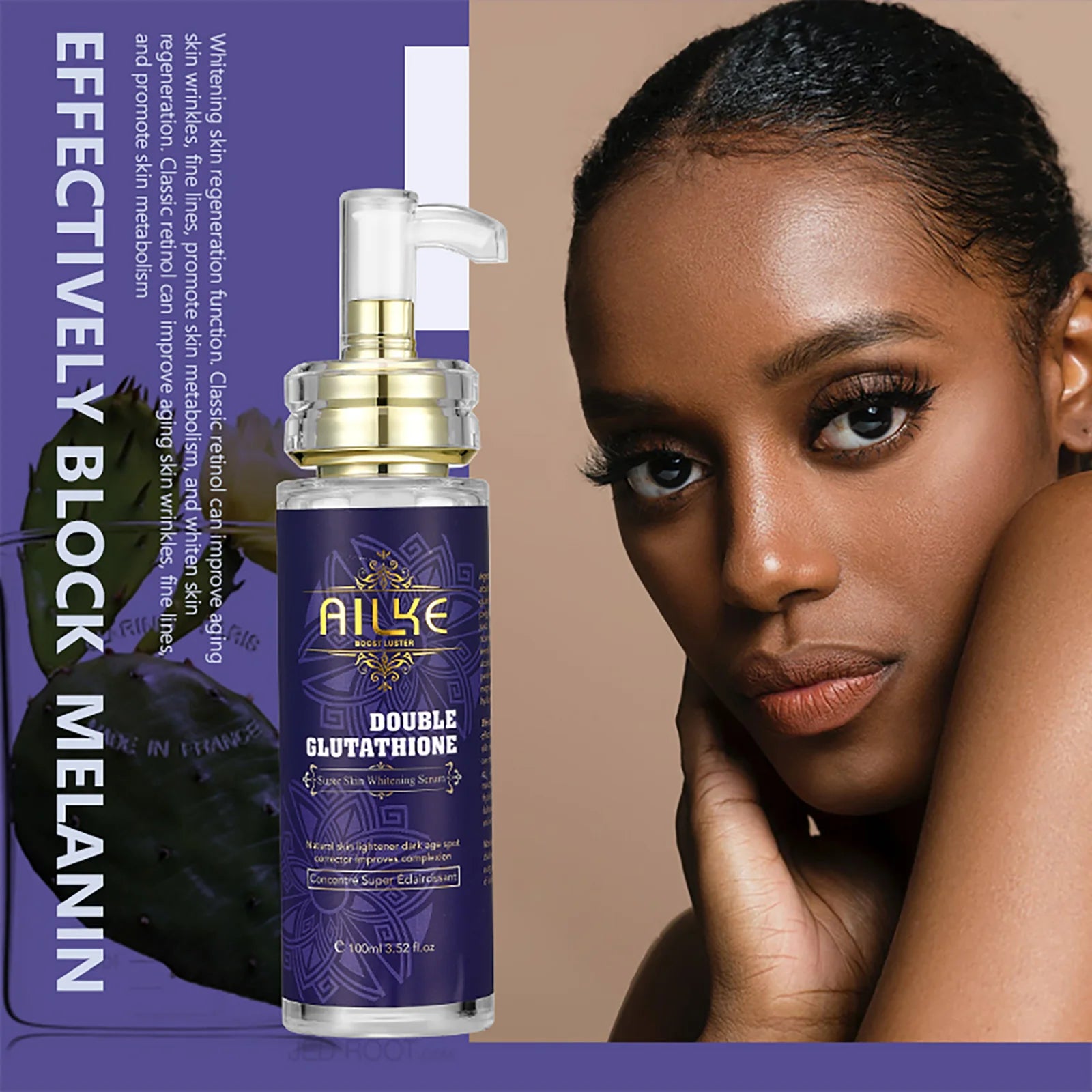 Lotions & Sérums Éclaircissants AILKE – Glutathion, Collagène & Huile de Carotène Corps & Visage – CLEVI Paris