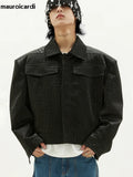 Veste Courte Homme Simili Cuir Imprimé Crocodile – CLEVI Paris