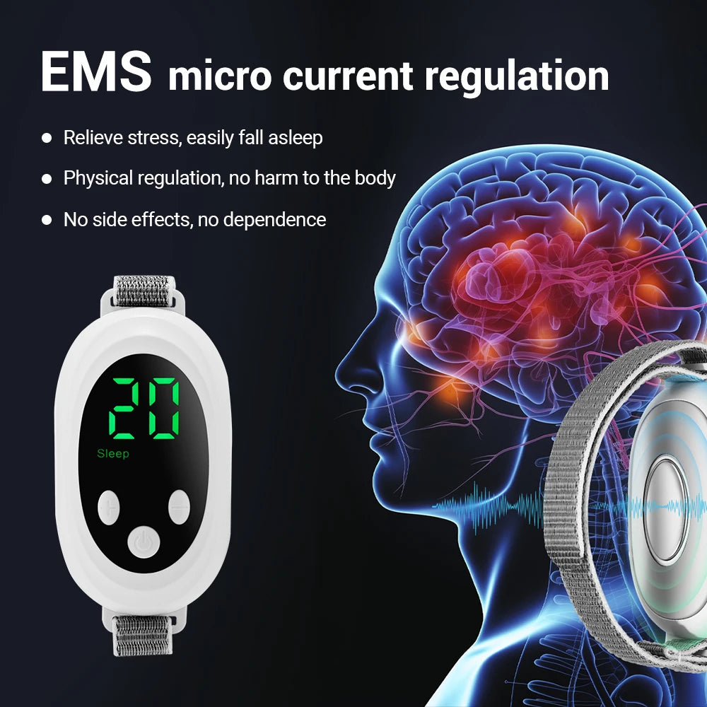 Aide au Sommeil Microcourant EMS | Anti-Insomnie, Stress & Anxiété 20 Niveaux
