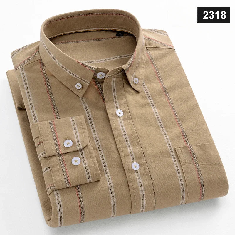 Chemise Oxford Homme Casual Manches Longues – CLEVI Paris