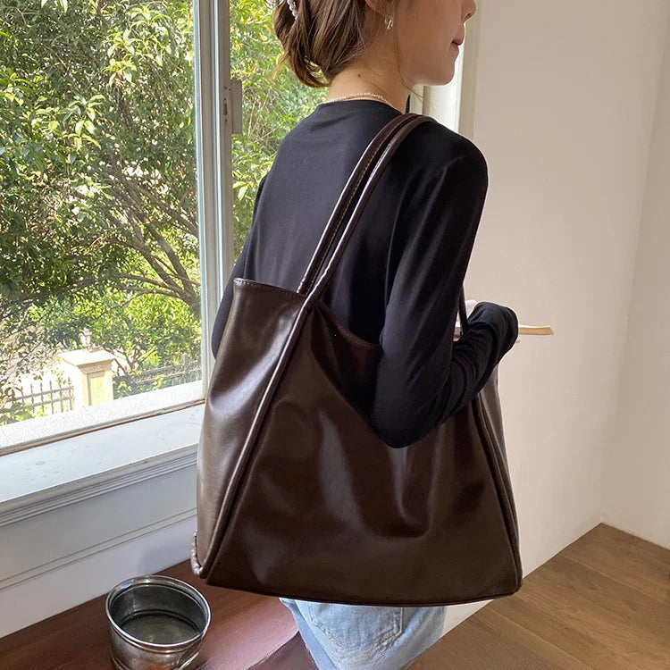 Sac Cabas Femme Cuir PU Grande Capacité Fermeture Magnétique – CLEVI Paris