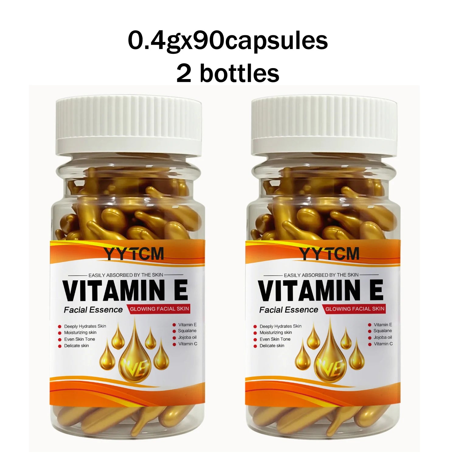 Capsules Essence Vitamine E | Hydratation Profonde, Squalane Végétal & Vitamine C | Éclat & Lissage – CLEVI Paris