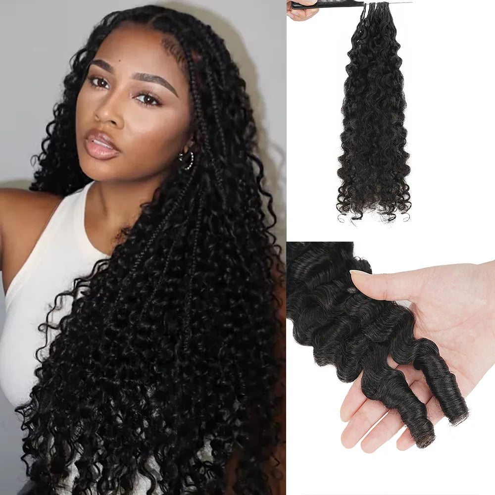 Extensions Crochet Burmese Curly Cheveux Humains Remy Hair Deep Wave 12-30 Pouces – CLEVI Paris