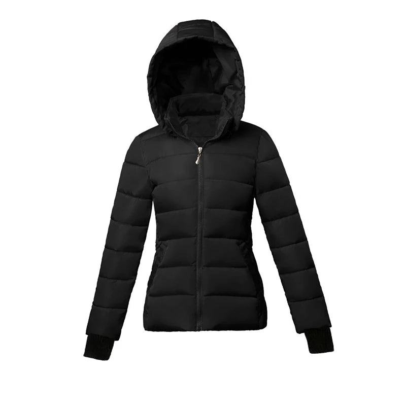 Parka Femme Coton Capuche Col Fourrure Slim Hiver XS-XXL – CLEVI Paris