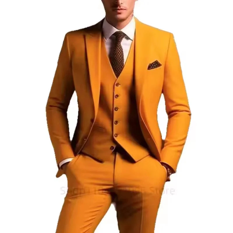 Costume Homme 3 Pièces Veste Gilet Pantalon – CLEVI Paris
