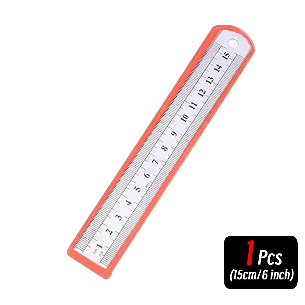 Règle Droite Métal Double Face | 15, 20 & 30 cm, Précision, École, Bureau & Dessin Technique – CLEVI Paris