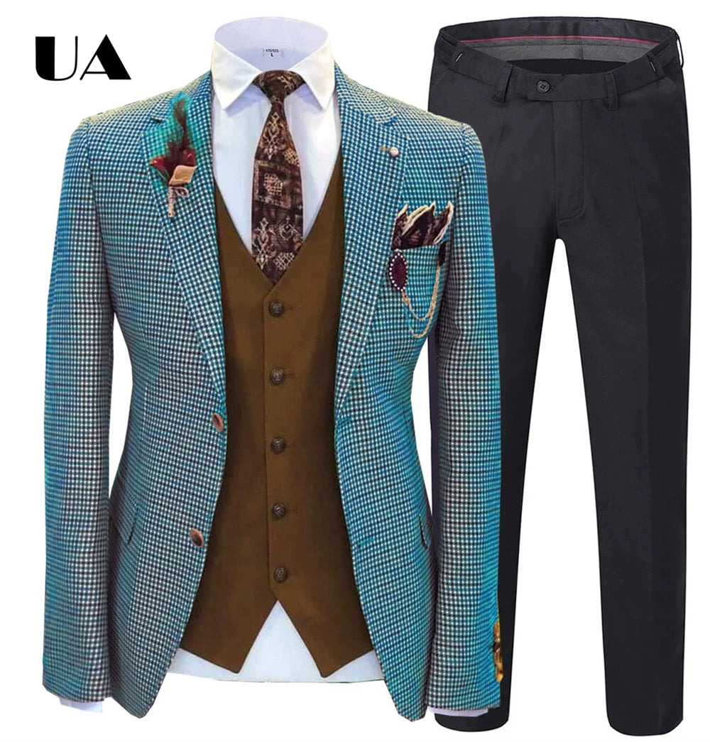 Costume homme 3 pièces à carreaux – CLEVI Paris