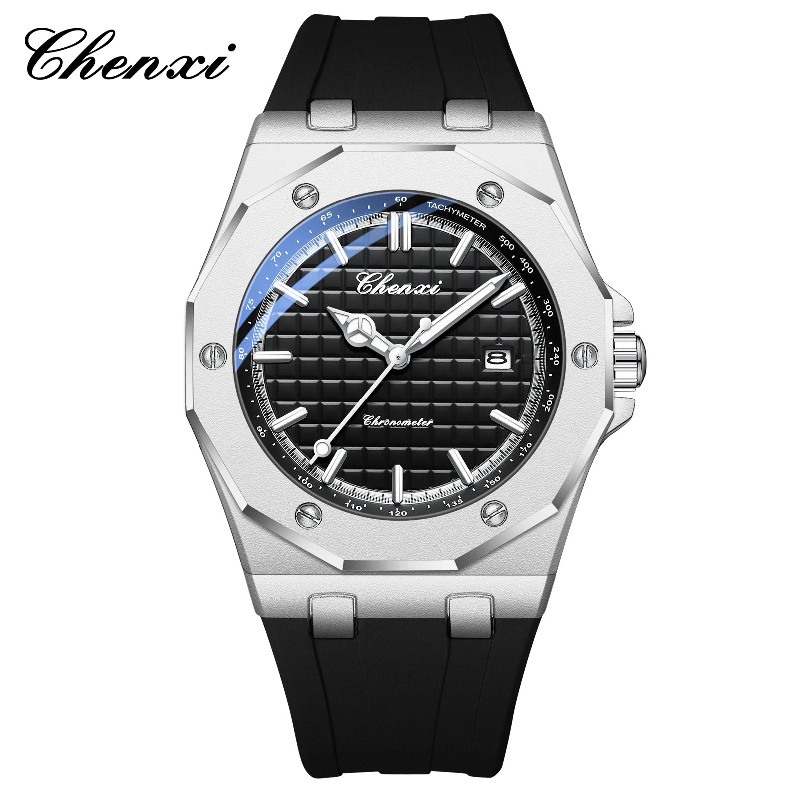 Montre CHENXI 8268 Homme Silicone Waterproof Calendrier Lumineuse – CLEVI Paris