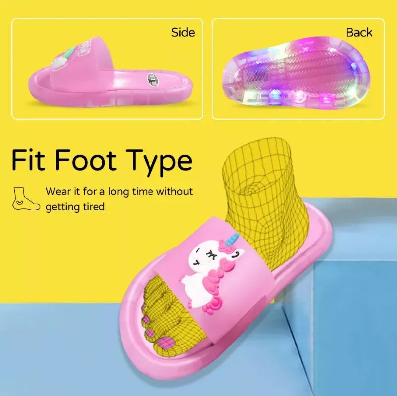 Chaussons Enfant Licorne – Semelle EVA, Séchage Rapide, Unisexe, Tailles 24-35 – CLEVI Paris