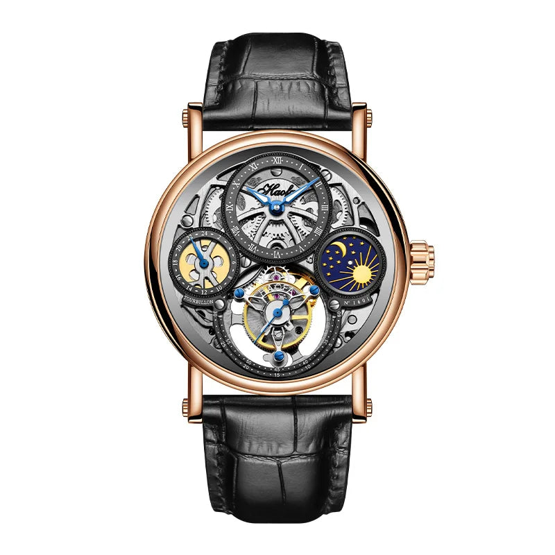 Montre Homme GMT Tourbillon Squelette Haofa Tiangong – CLEVI Paris