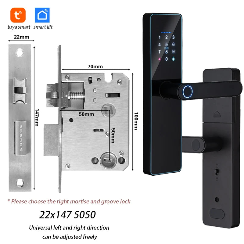 Serrure Connectée F21 Empreinte Digitale WiFi Tuya Intégré – CLEVI Paris