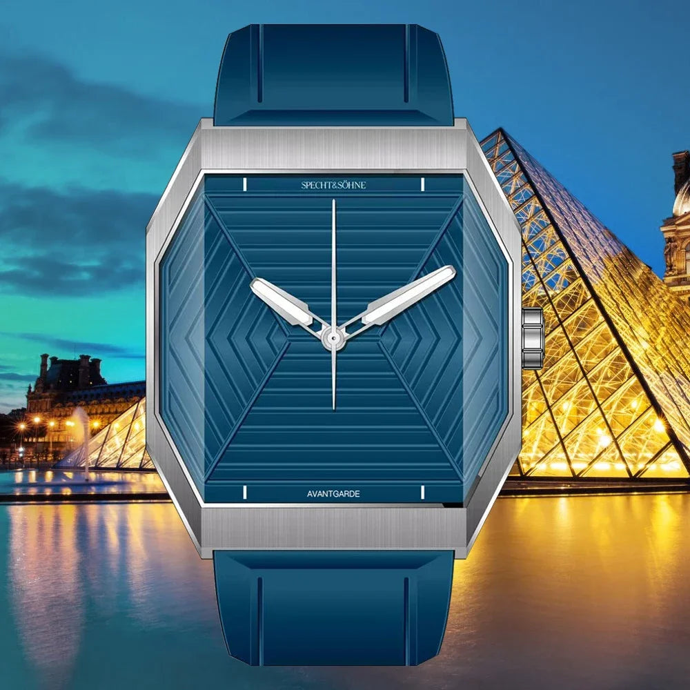 Montre Quartz Homme Specht & Söhne SP0026 – Octogone, Saphir 3D & Cadran Pyramides