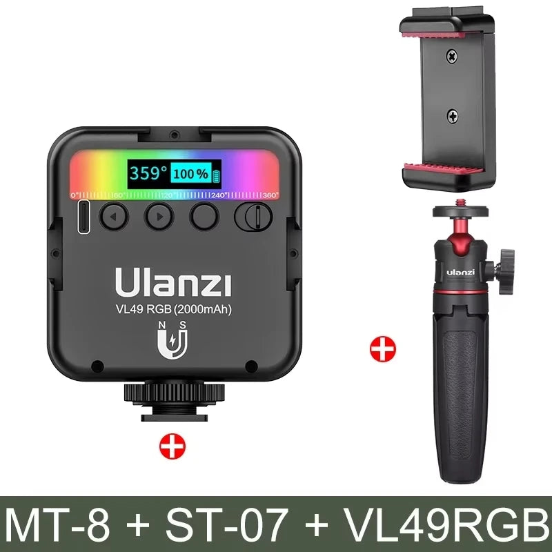 Mini lampe LED Ulanzi VL49, versions et kits – CLEVI Paris