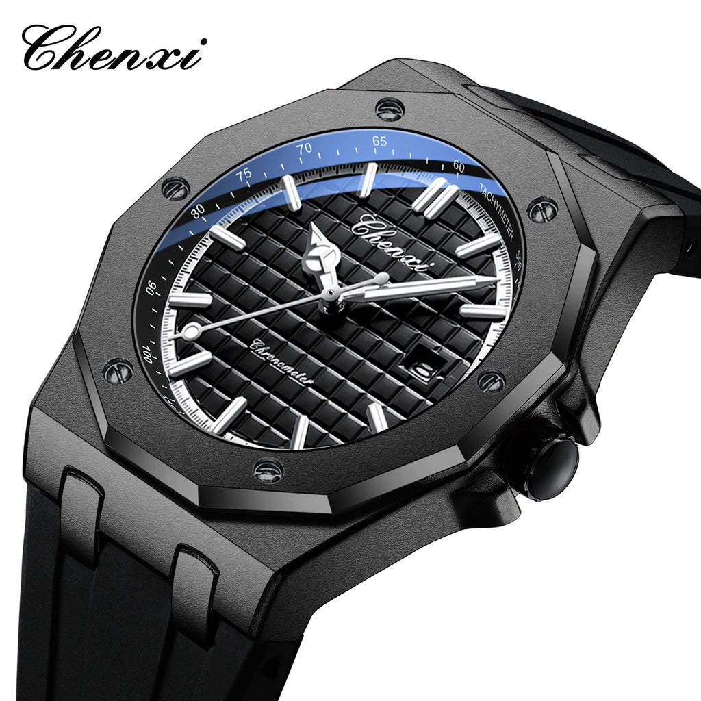 Montre CHENXI 8268 Homme Silicone Waterproof Calendrier Lumineuse – CLEVI Paris