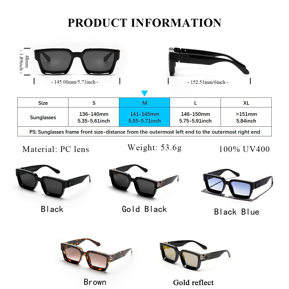 Lunettes de Soleil Carrées Style Millionnaire Rétro Homme – Monture Polycarbonate UV400 Catégorie 3 – CLEVI Paris