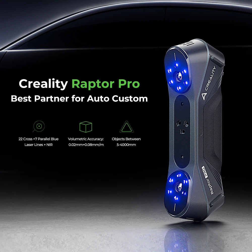 Scanner 3D Creality CR-Scan Raptor Pro – Laser Bleu & NIR 0,02mm
