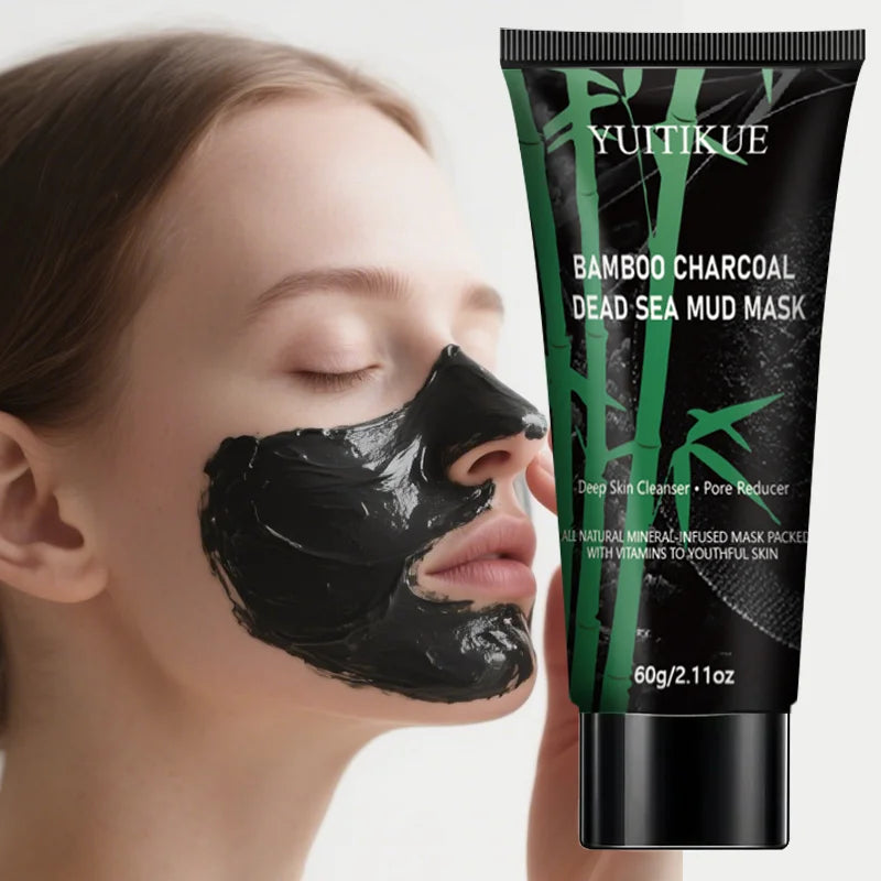 Masque Argile Charbon Bambou Mer Morte Pores & Pureté 60g – CLEVI Paris