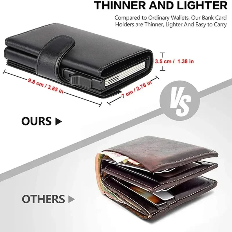 Portefeuille Homme Trifold Microfibre Anti-RFID Slim – CLEVI Paris