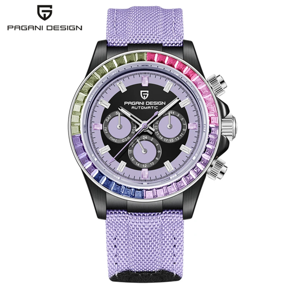 Montre Homme Automatique Lunette Arc-en-Ciel Pagani Design – CLEVI Paris