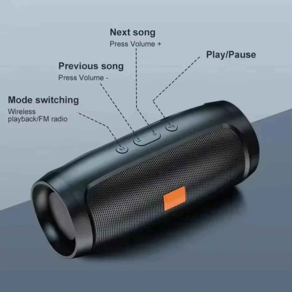 Enceinte Bluetooth Portable Lenovo TF – Stéréo Dual, Subwoofer, FM Radio, TF/USB, IPX5