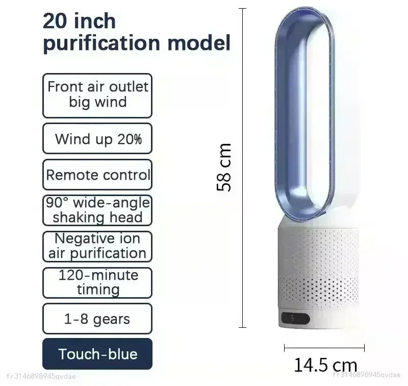 Ventilateur colonne sans pales 8 vitesses – CLEVI Paris