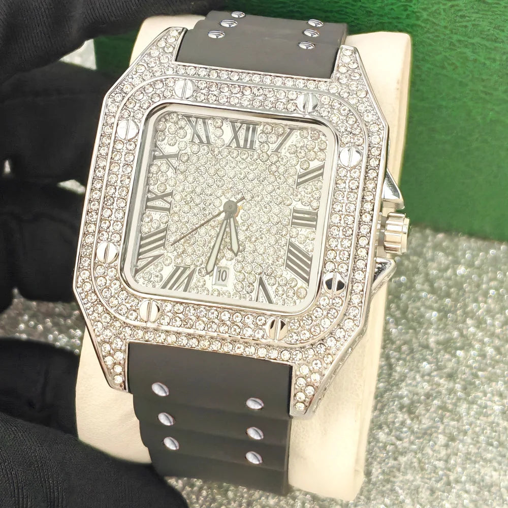 Montre Automatique Homme STARPERISH – Boîtier Carré Luxe, Bracelet Acier