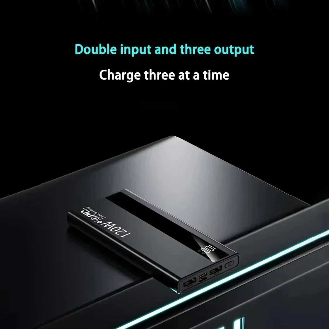 Batterie Externe Lenovo 3C 120W LED Portable 50-200000mAh – CLEVI Paris
