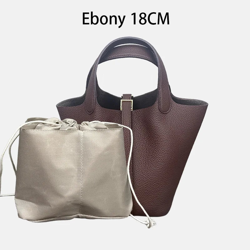 Sac Seau Femme Cuir Véritable Vache 2 Tailles 50+ Coloris Quincaillerie Argentée ou Dorée – CLEVI Paris