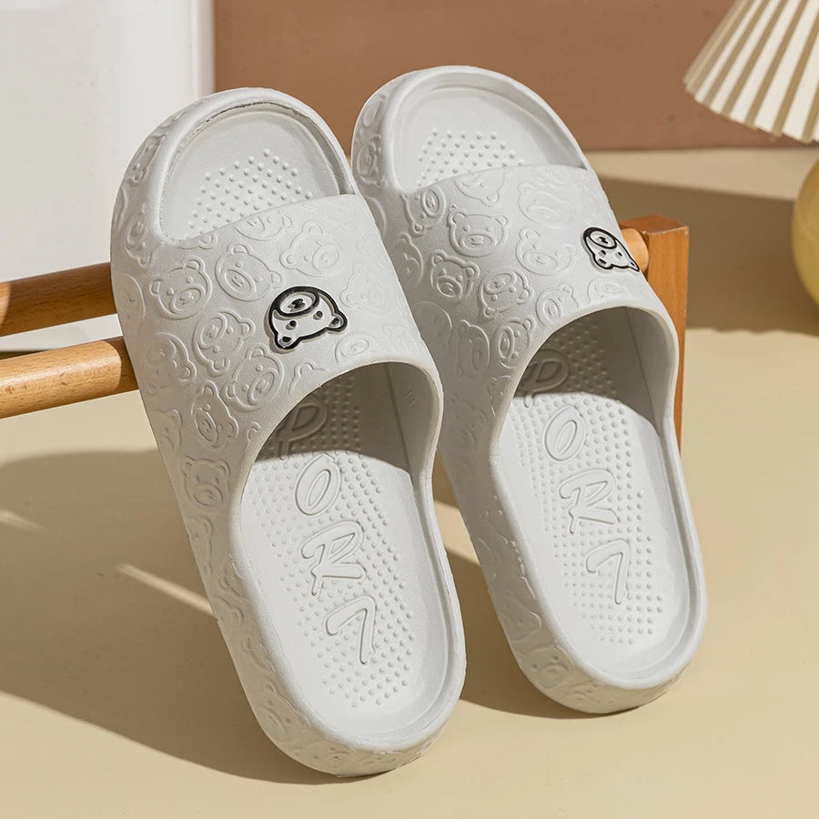 Claquettes EVA Motif Ourson Femme & Homme Légères Été — CLEVI Paris