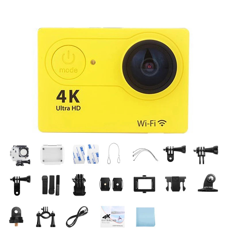 Caméra Action 4K Fomscvka – 1080P/60fps, WiFi, Étanche, Écran 2", Télécommande, 8 Coloris, microSD en Option