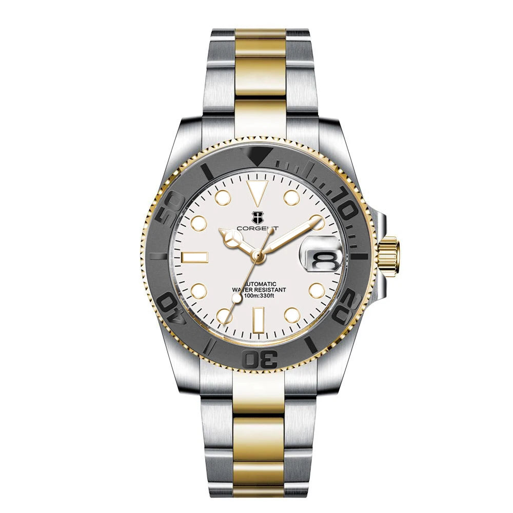 Montre Automatique Homme Corgeut NH35 – Diver 40mm Lunette Céramique Verre Saphir – CLEVI Paris