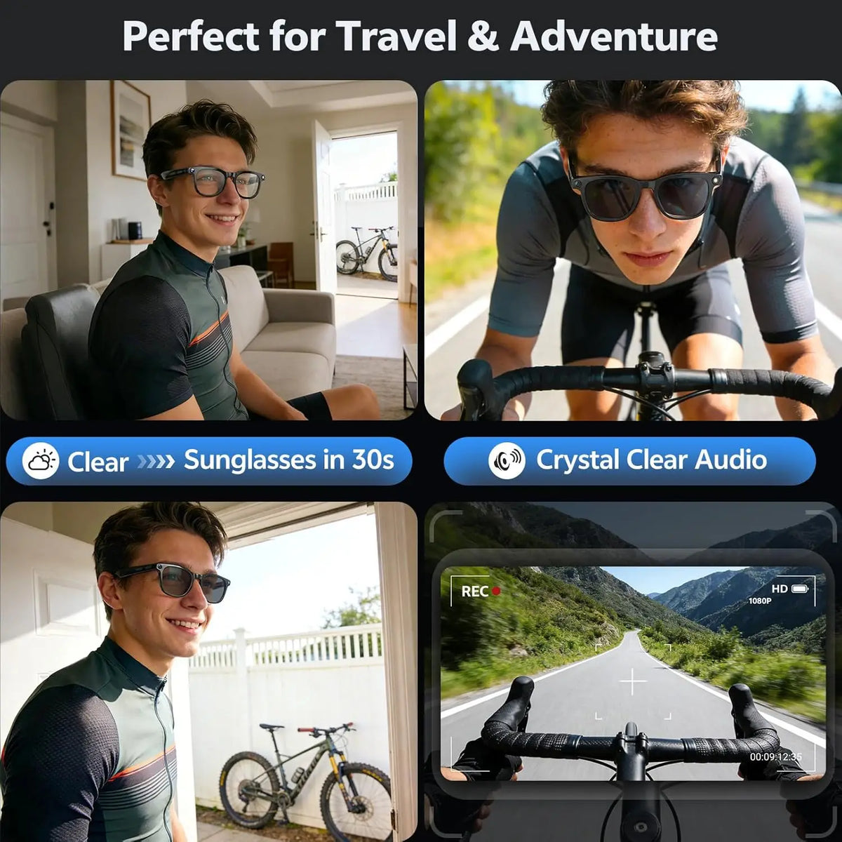 Lunettes IA 4K 8MP WiFi ChatGPT Traduction 150 Langues – CLEVI Paris