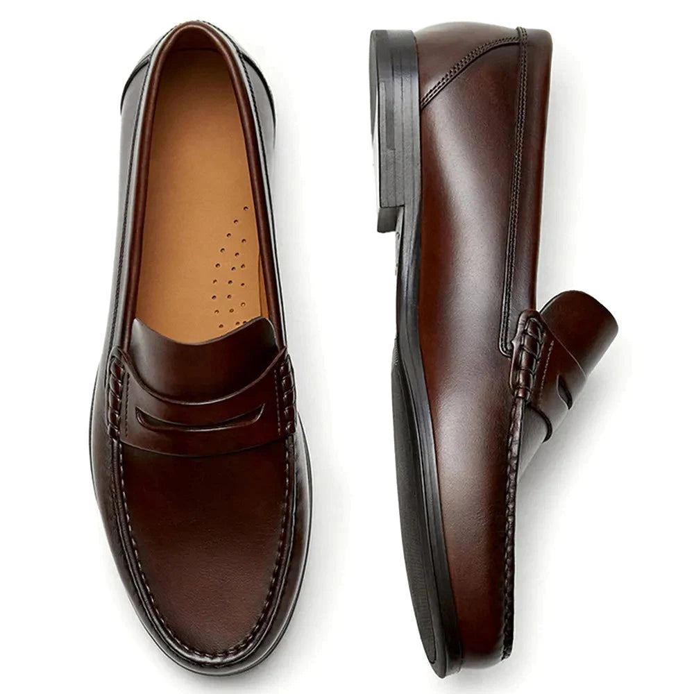 Mocassins Loafers Homme Cuir de Veau Respirant Slip-On | Casual & Conduite EU 39-46