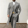 Costume 3 Pièces Homme – Smoking Satin Blazer + Gilet + Pantalon | Mariage & Soirée | XS-5XL