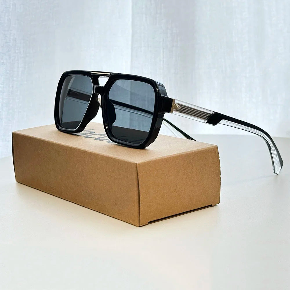 Lunettes de Soleil Carrées Vintage UV400 Outdoor Unisexe – CLEVI Paris